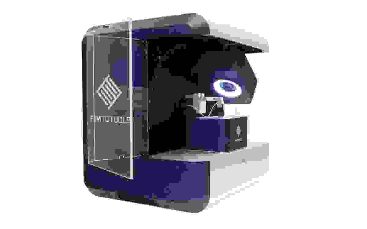 FT-MTA03 micromechanical tester with tiltable microscope for observing samples during deformation tests.