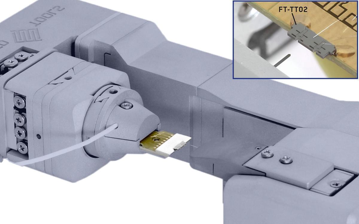MEMS-based tensile testing chip on nanoindenter for samples suitable for STEM and TKD imaging.