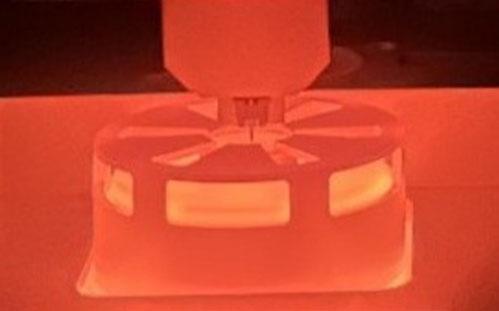 Glowing MEMS-based force sensing nanoindentation probe.