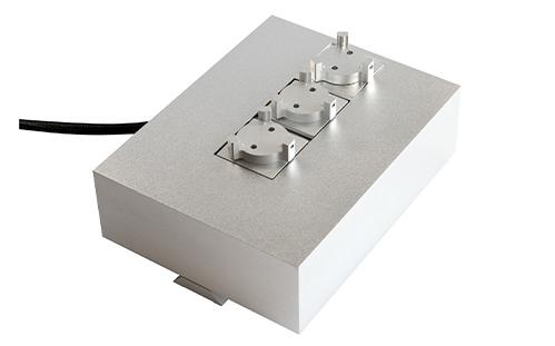 Sample stage with piezoscanner and 2-axis microforce sensing probe for scratch material testing.