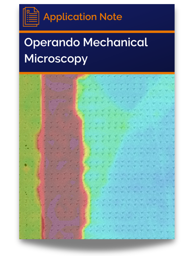 <p>Cover of application note: Operando Mechanical Microscopy of a Ni—Mo Diffusion Couple</p>