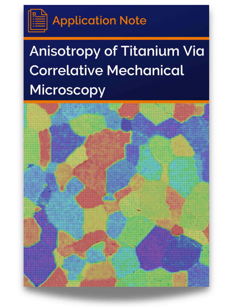 <p>Cover of application note: Metal Fingerprints – Anisotropy of Titanium Via Correlative Mechanical Microscopy</p>