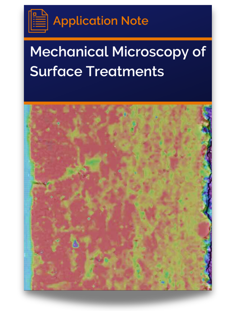 <p>Cover of application note: Mechanical Microscopy of Surface Treatments</p>