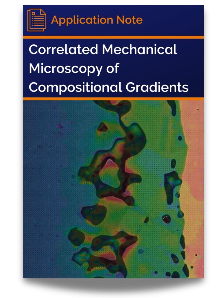 <p>Cover of application note: Correlated Mechanical Microscopy of Compositional Gradients (with EDS)</p>