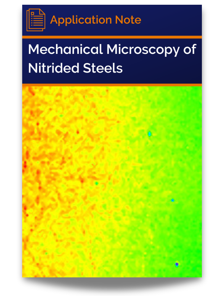 <p>Cover of application note: Mechanical Microscopy of Surface Treatments: Nitrided Steels</p>