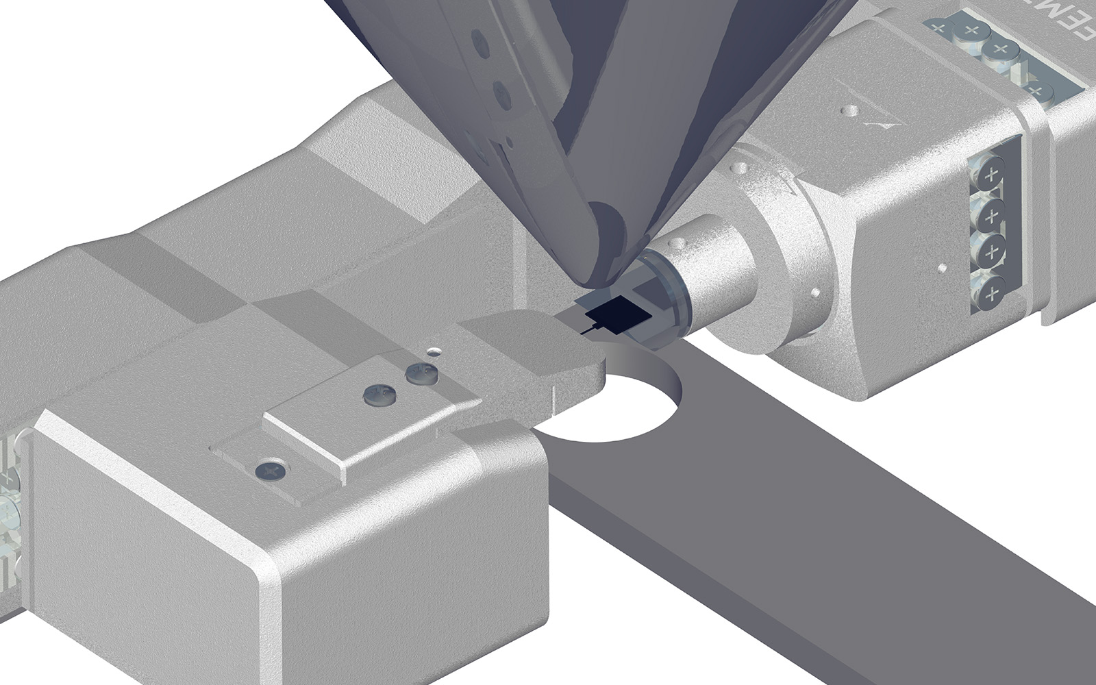 <p>Diagram of FemtoTools Nanoindenter configured for in-situ STEM analysis.</p>