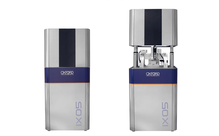 <p>iX05 nanoindenter for material property analysis in operando conditions. Isometric view with vacuum chamber open.</p>